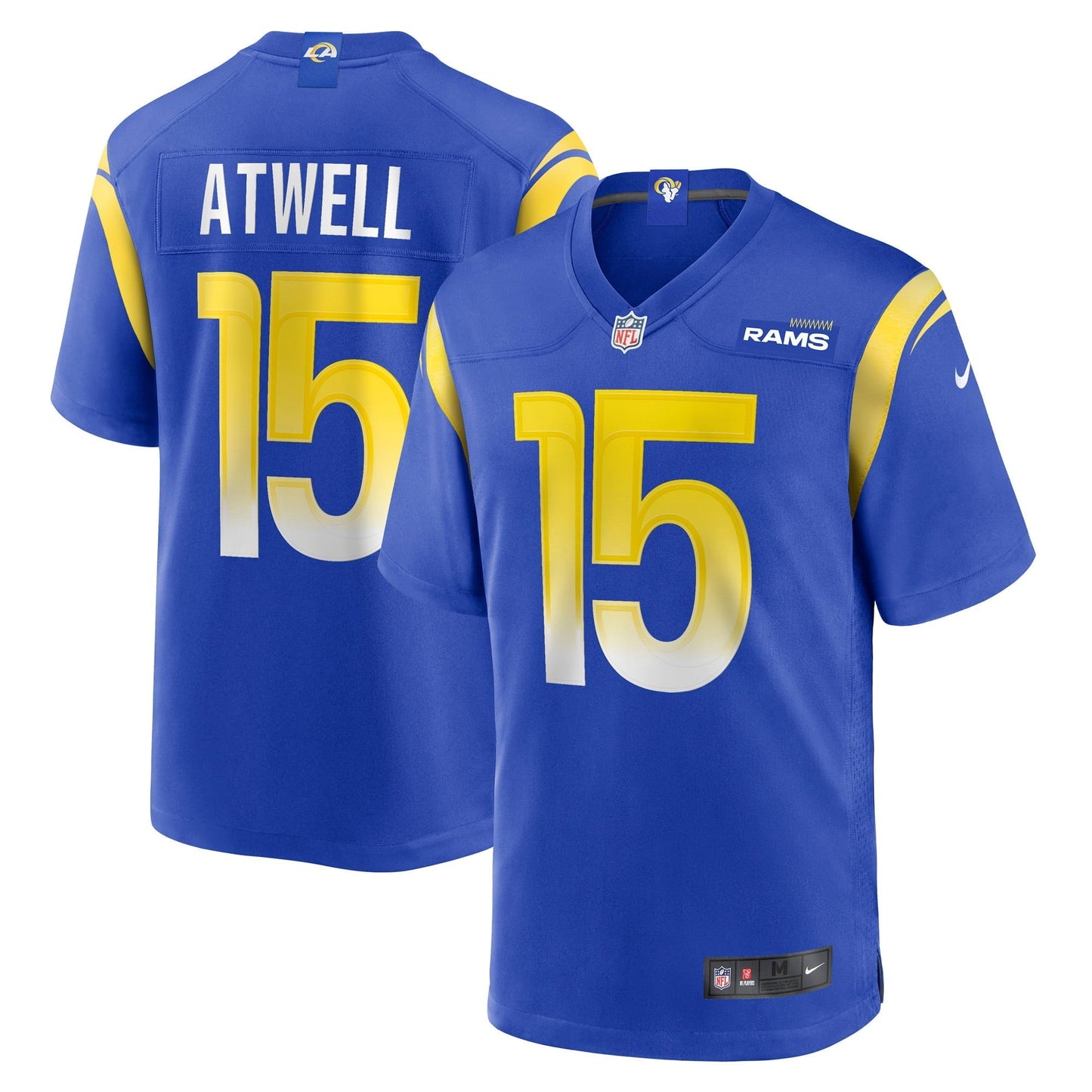 Men's Nike Tutu Atwell Royal Los Angeles Rams Game Player Jersey