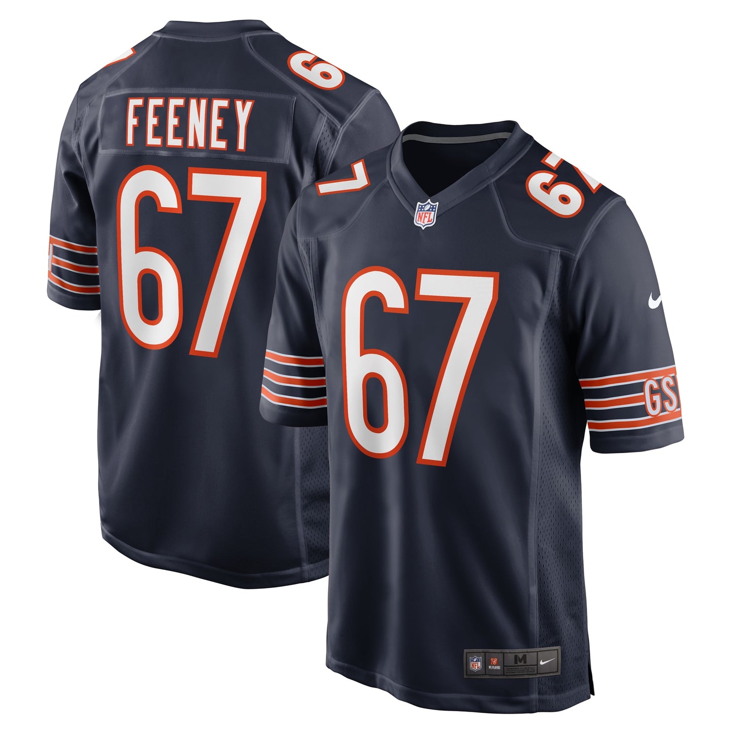 Dan Feeney Chicago Bears Nike Team Game Jersey -  Navy
