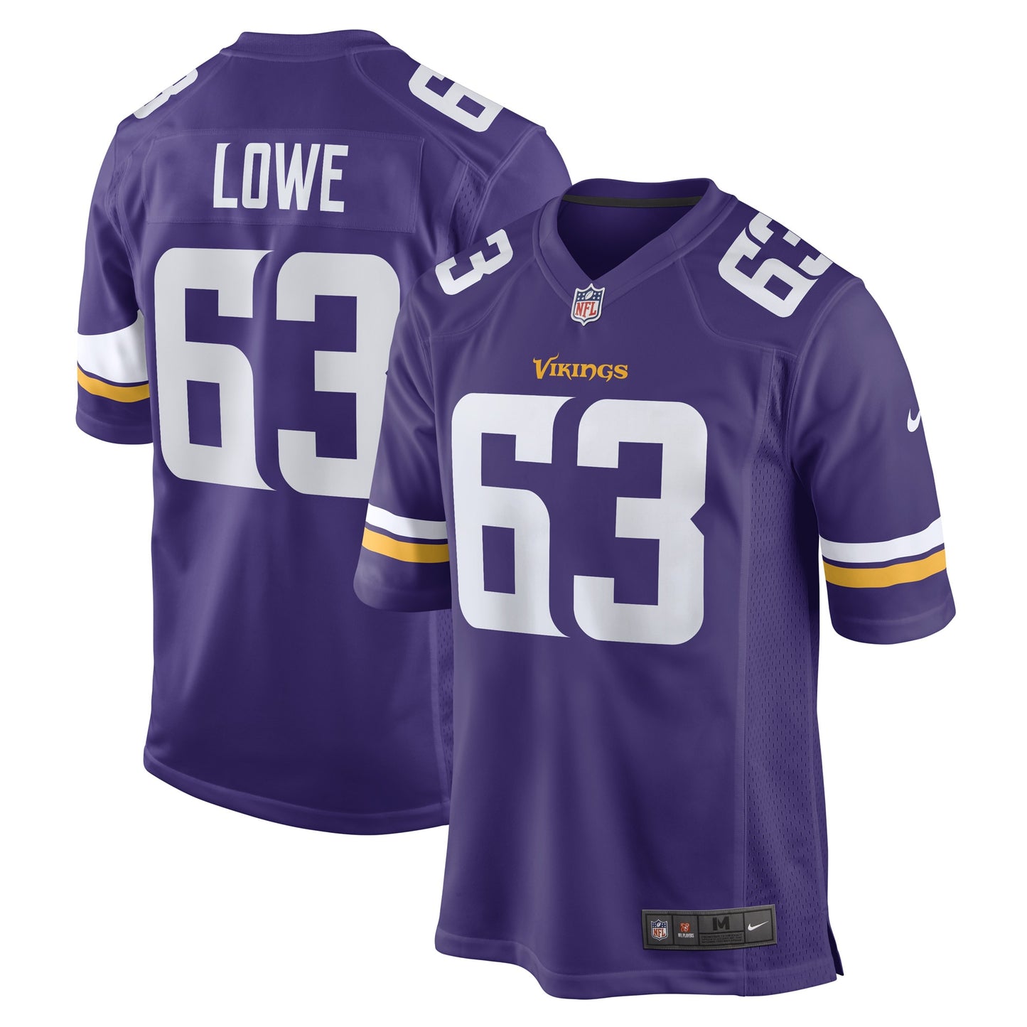 Vederian Lowe Minnesota Vikings Nike Game Player Jersey - Purple