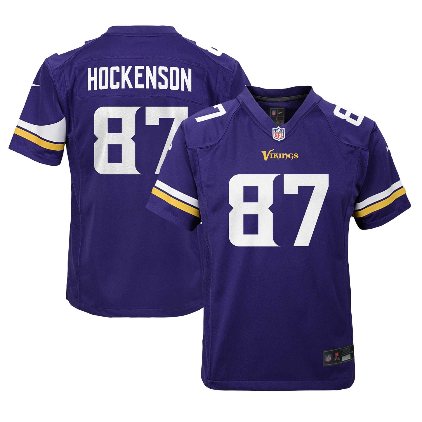 T.J. Hockenson Minnesota Vikings Nike Youth Game Jersey - Purple