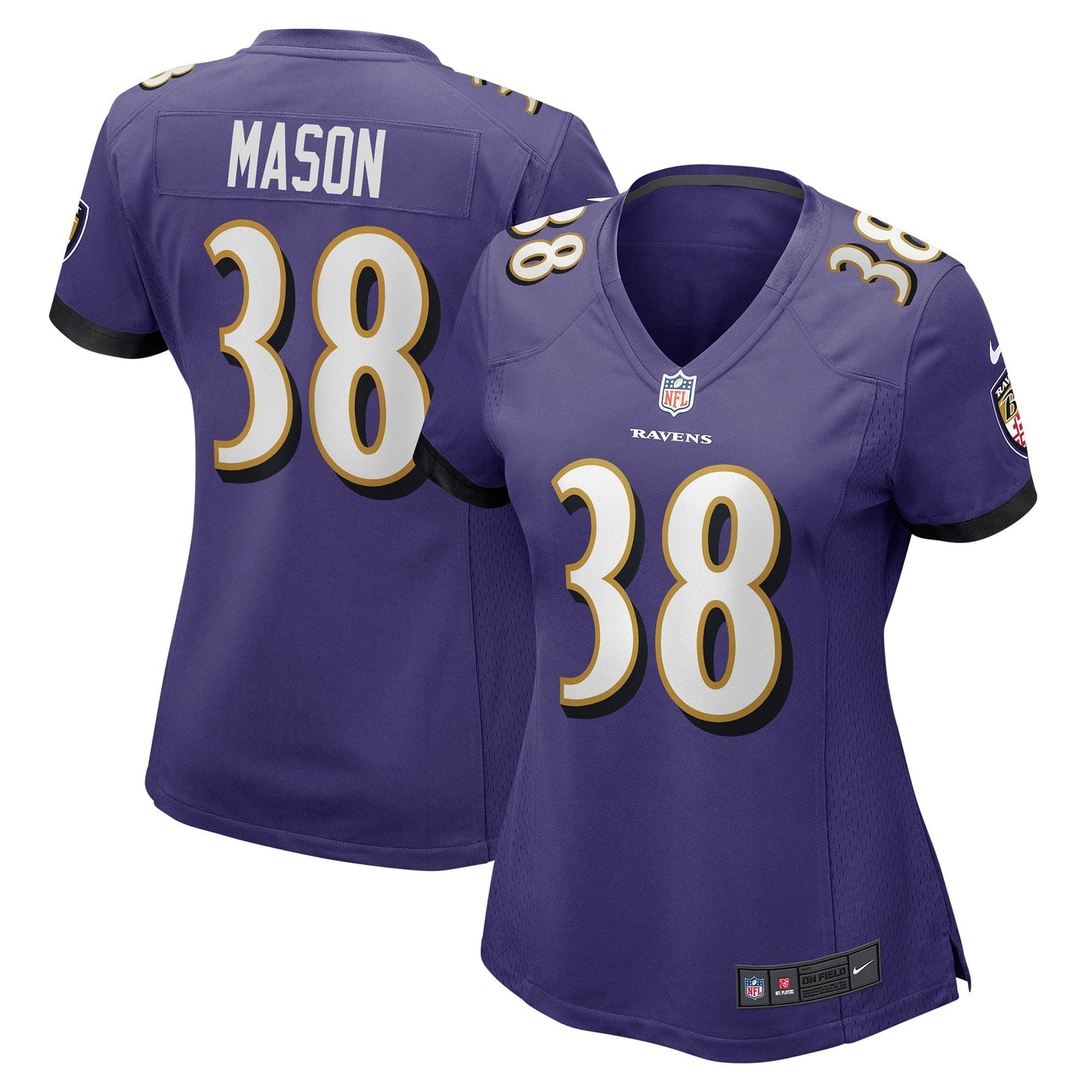 Women's Nike Ben Mason Purple Baltimore Ravens Game Jersey