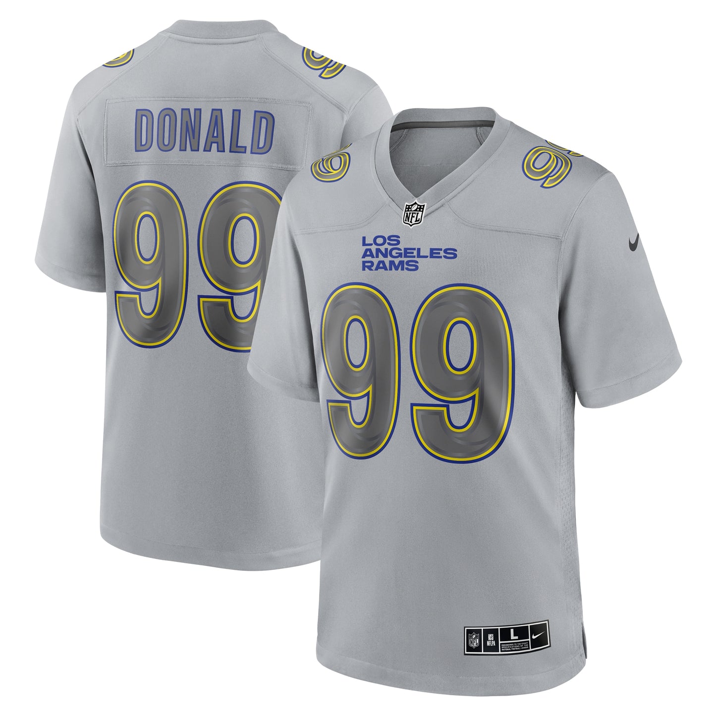 Aaron Donald Los Angeles Rams Nike Atmosphere Fashion Game Jersey - Gray
