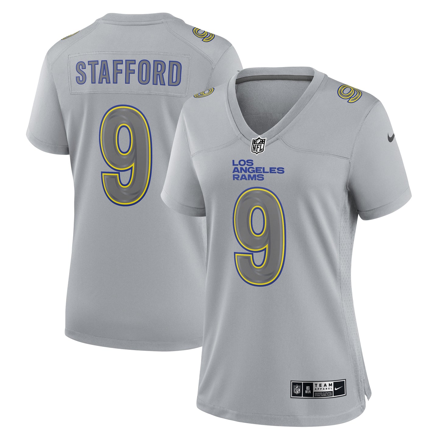 Matthew Stafford Los Angeles Rams Nike Women's Atmosphere Fashion Game Jersey - Gray