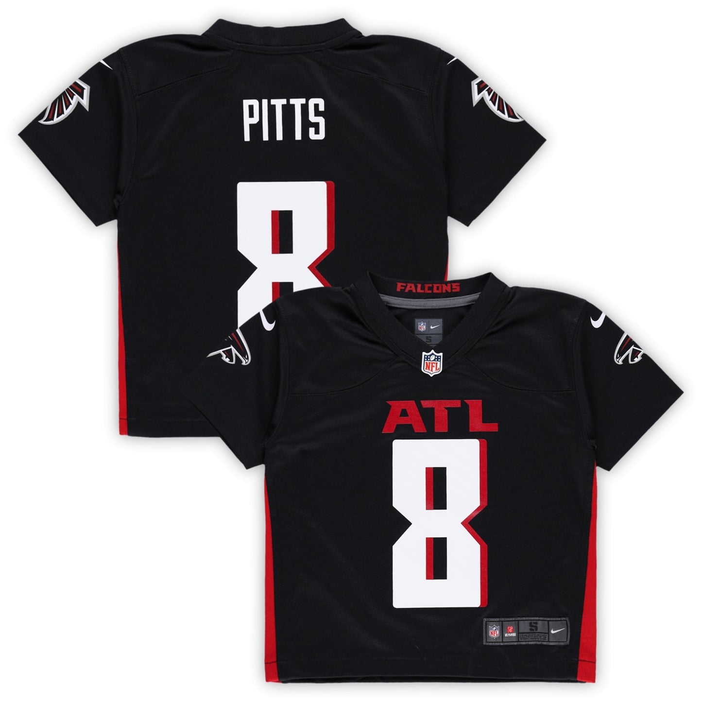 Preschool Nike Kyle Pitts Black Atlanta Falcons Game Jersey